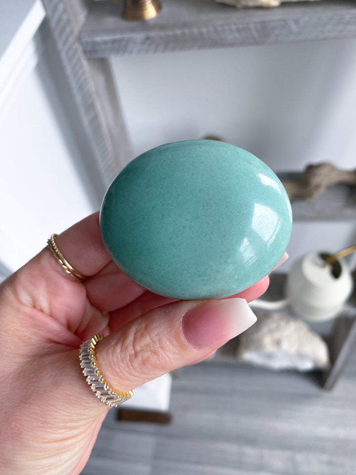 Green Aventurine Palm Stone #3