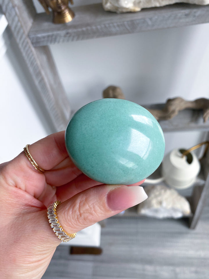 Green Aventurine Palm Stone #3