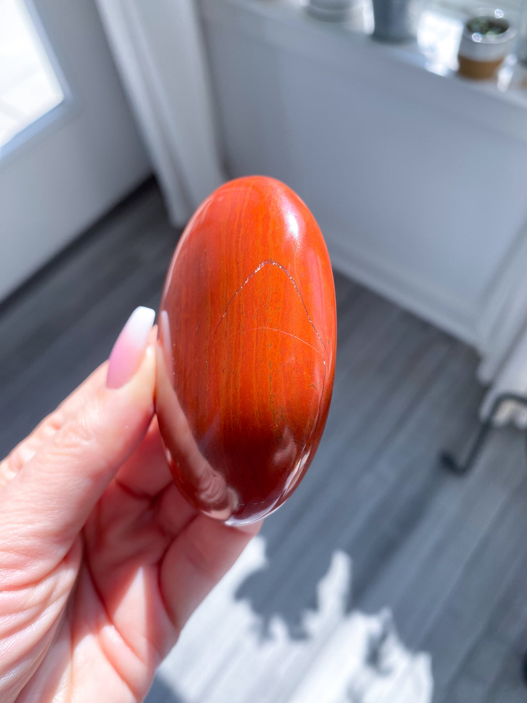Jumbo Red Jasper Palm #1