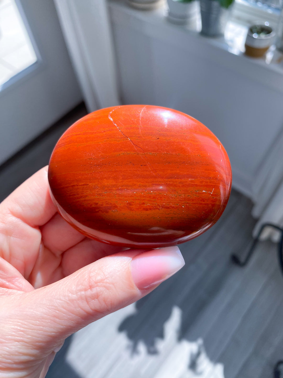 Jumbo Red Jasper Palm #1