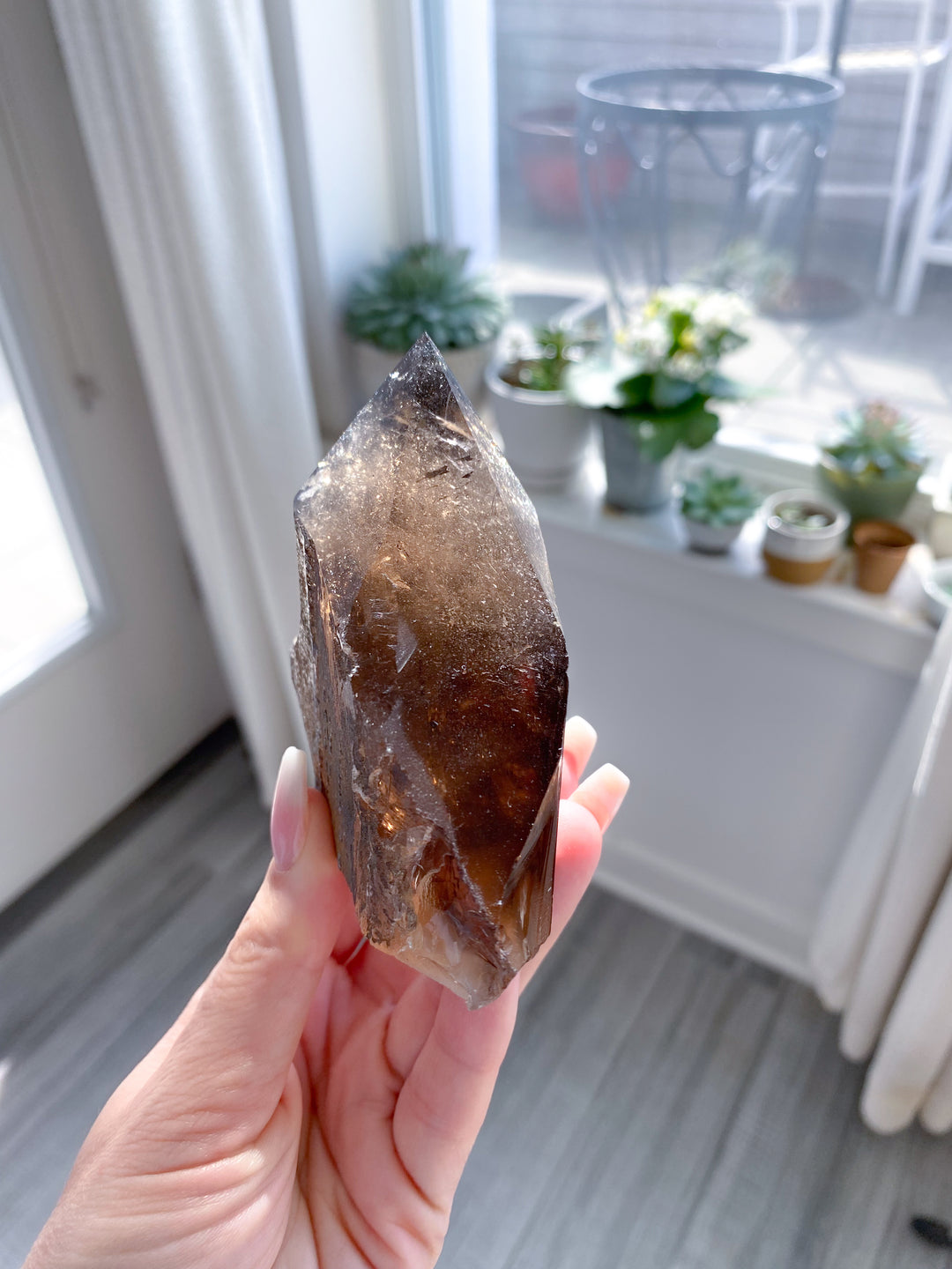 Smokey Quartz Top Polish Point #4