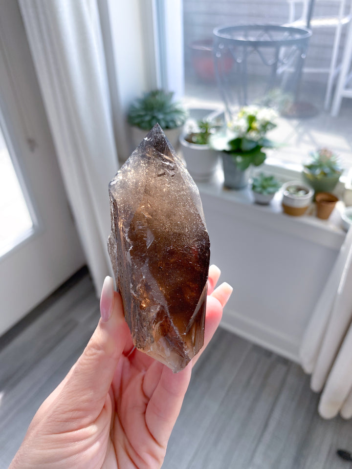 Smokey Quartz Top Polish Point #4