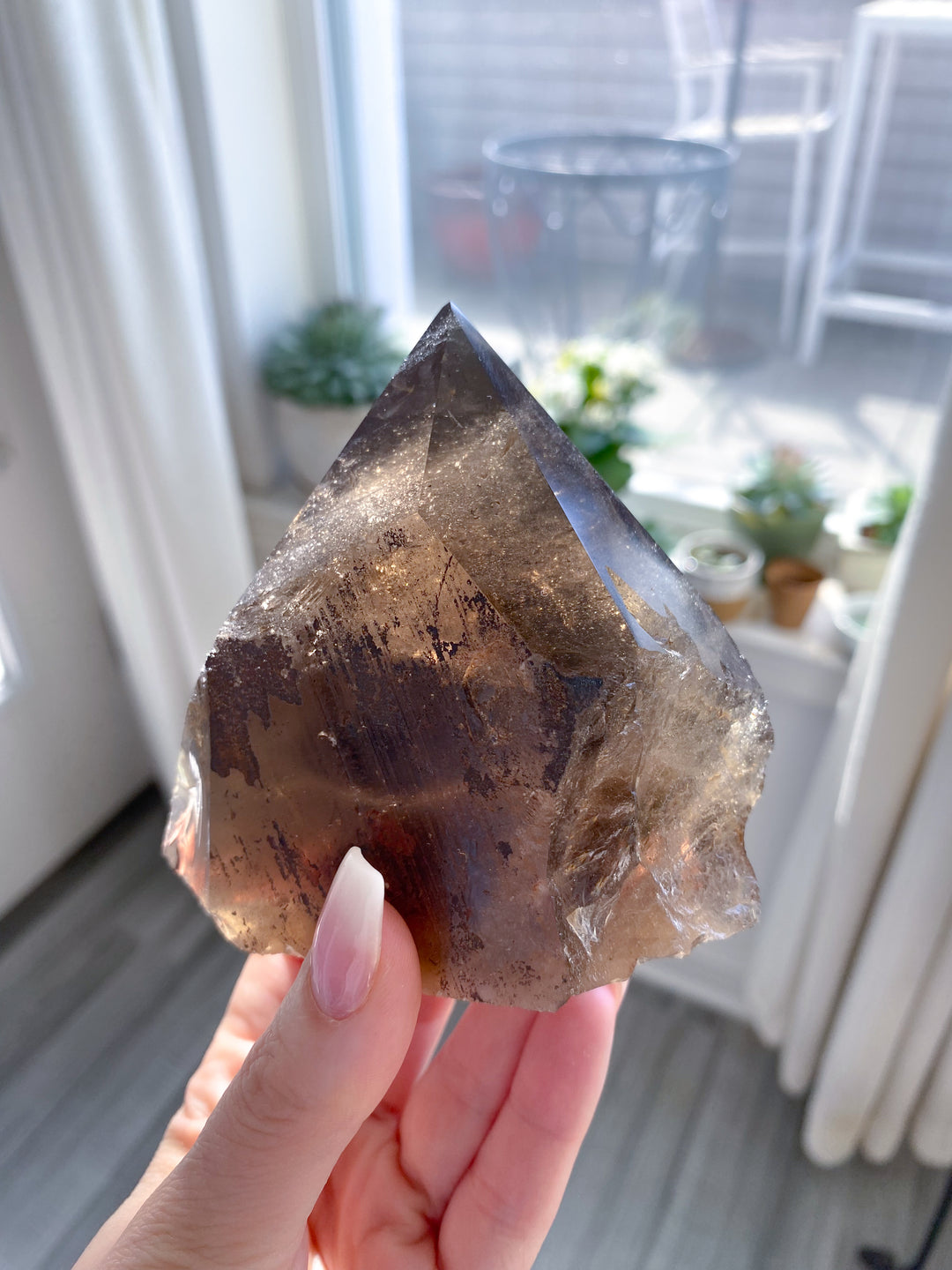 Smokey Quartz Top Polish Point #4