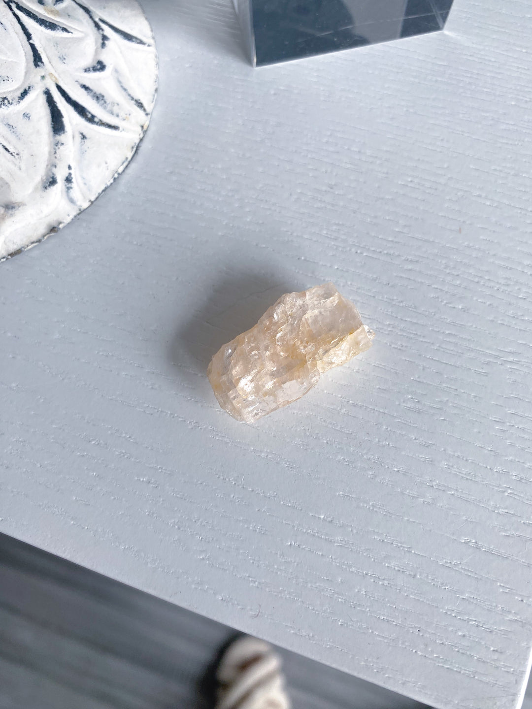 Small Peachy Rough Morganite Piece
