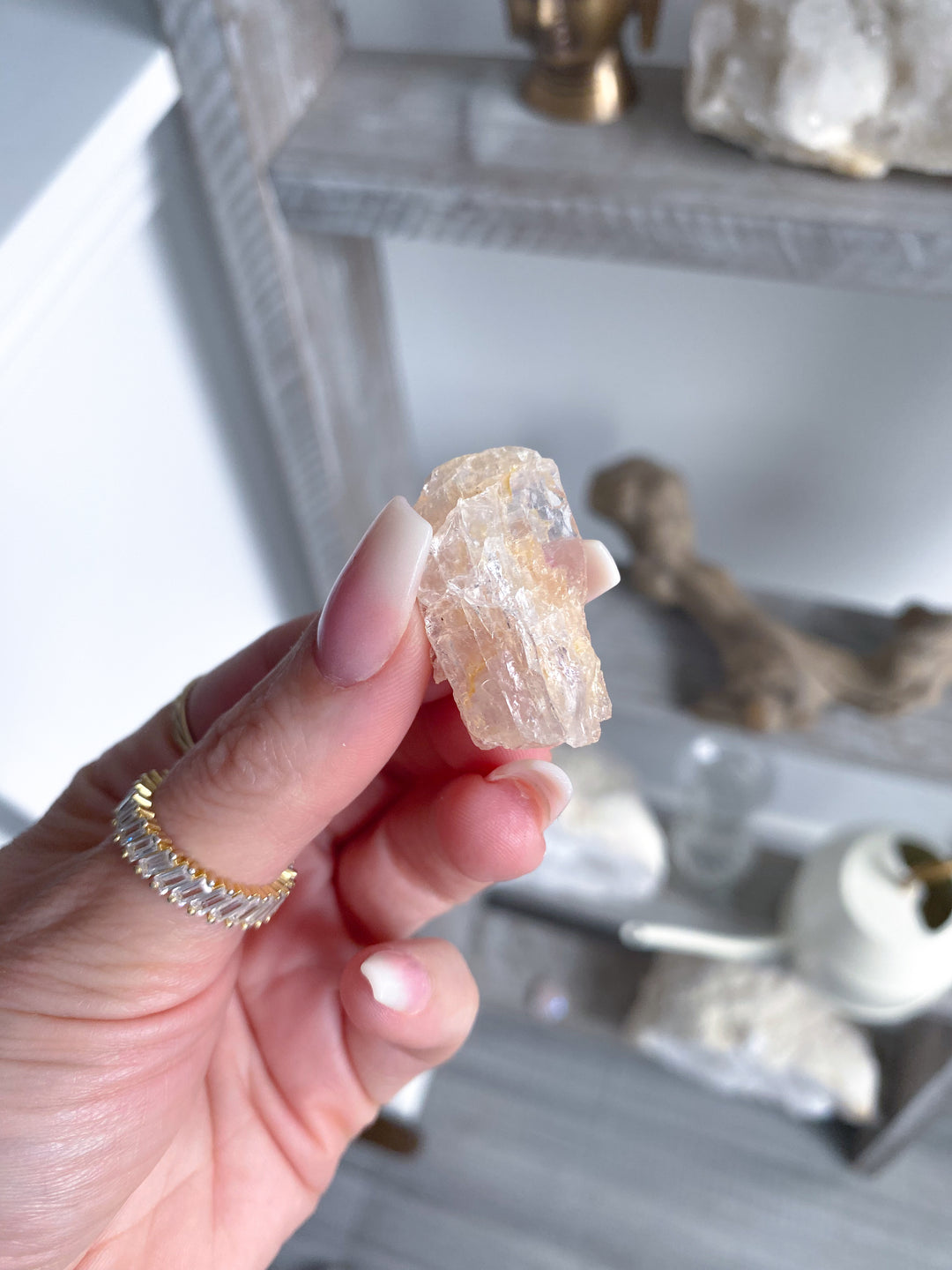 Small Peachy Rough Morganite Piece