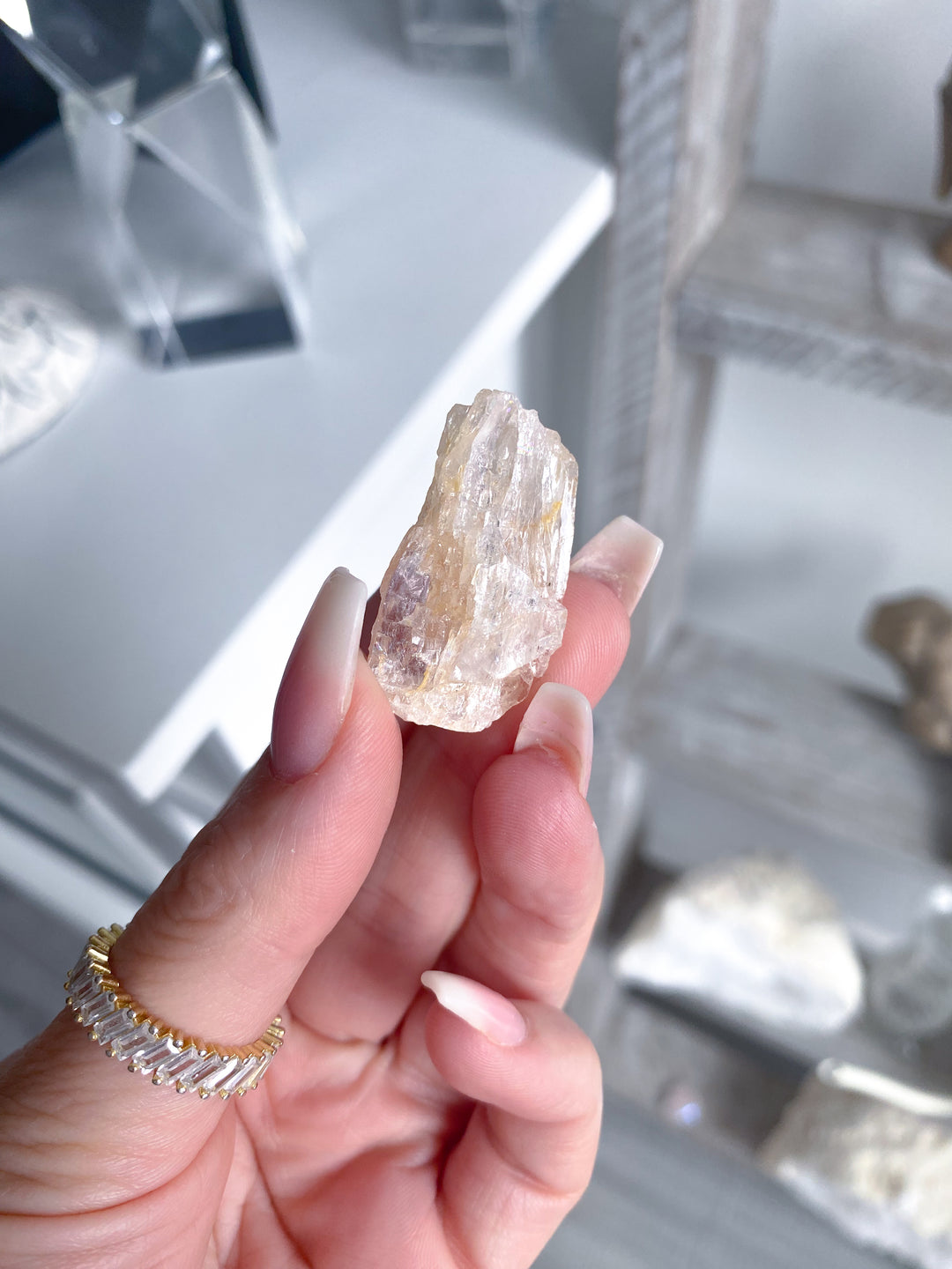 Small Peachy Rough Morganite Piece