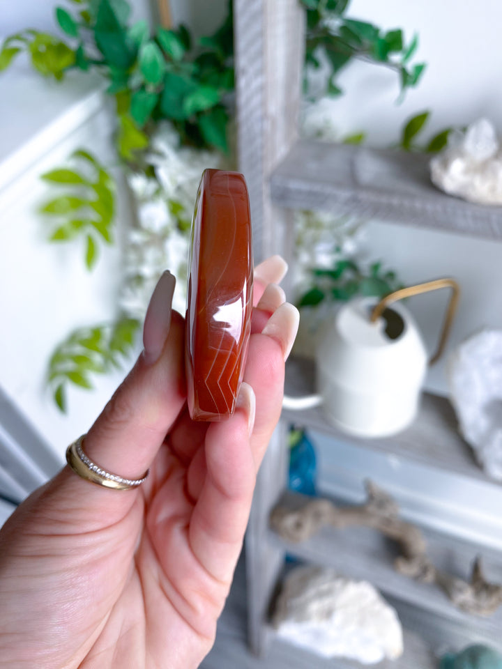 Smooth Carnelian Palm #12