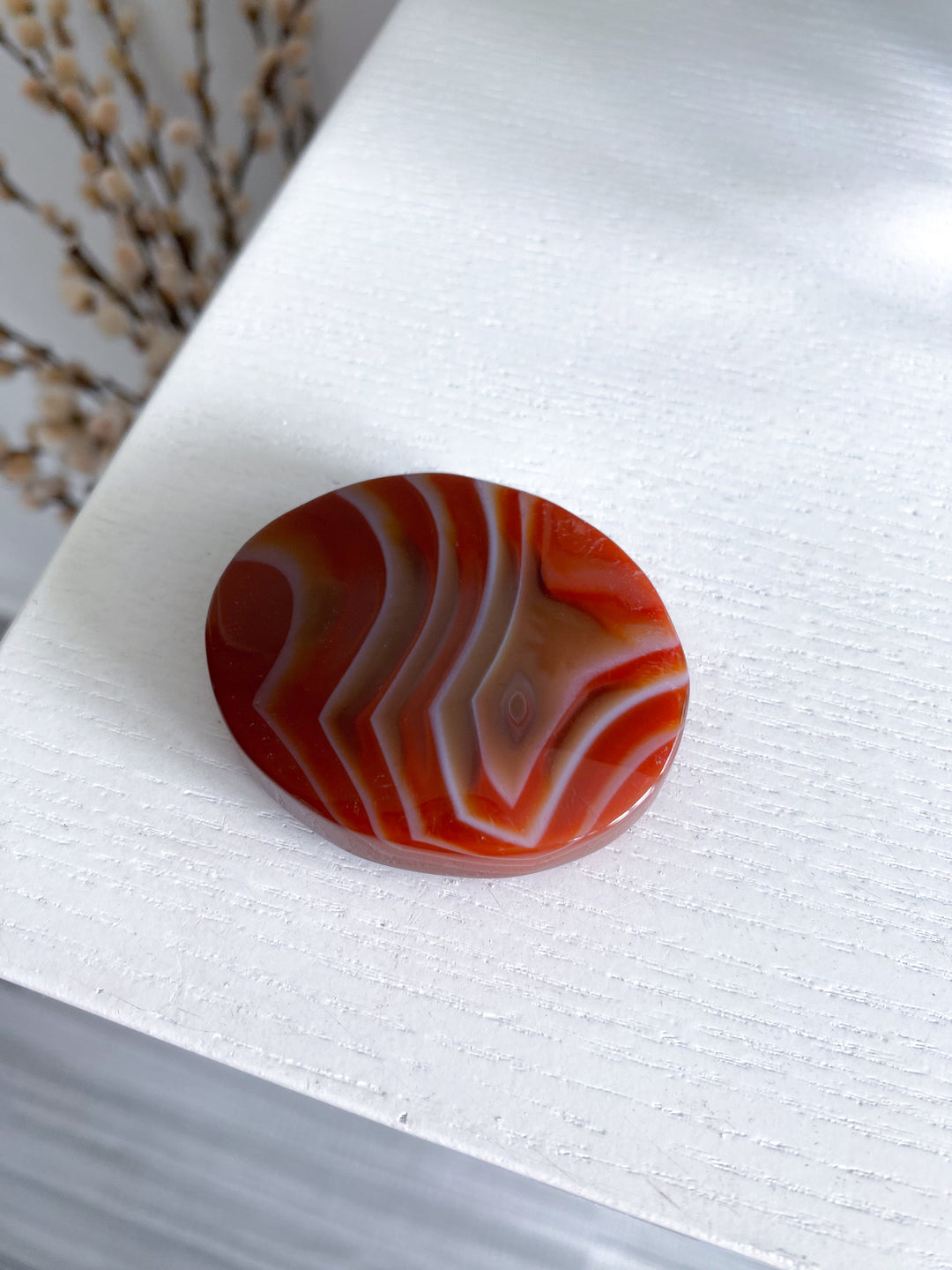 Smooth Carnelian Palm #12