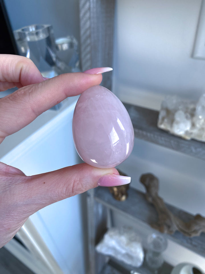 Rose Quartz Egg w/ Stand