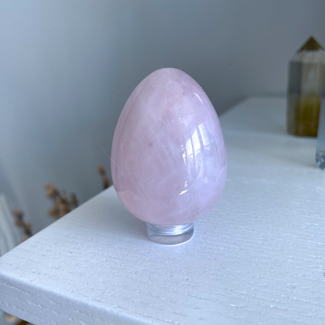 Rose Quartz Egg w/ Stand