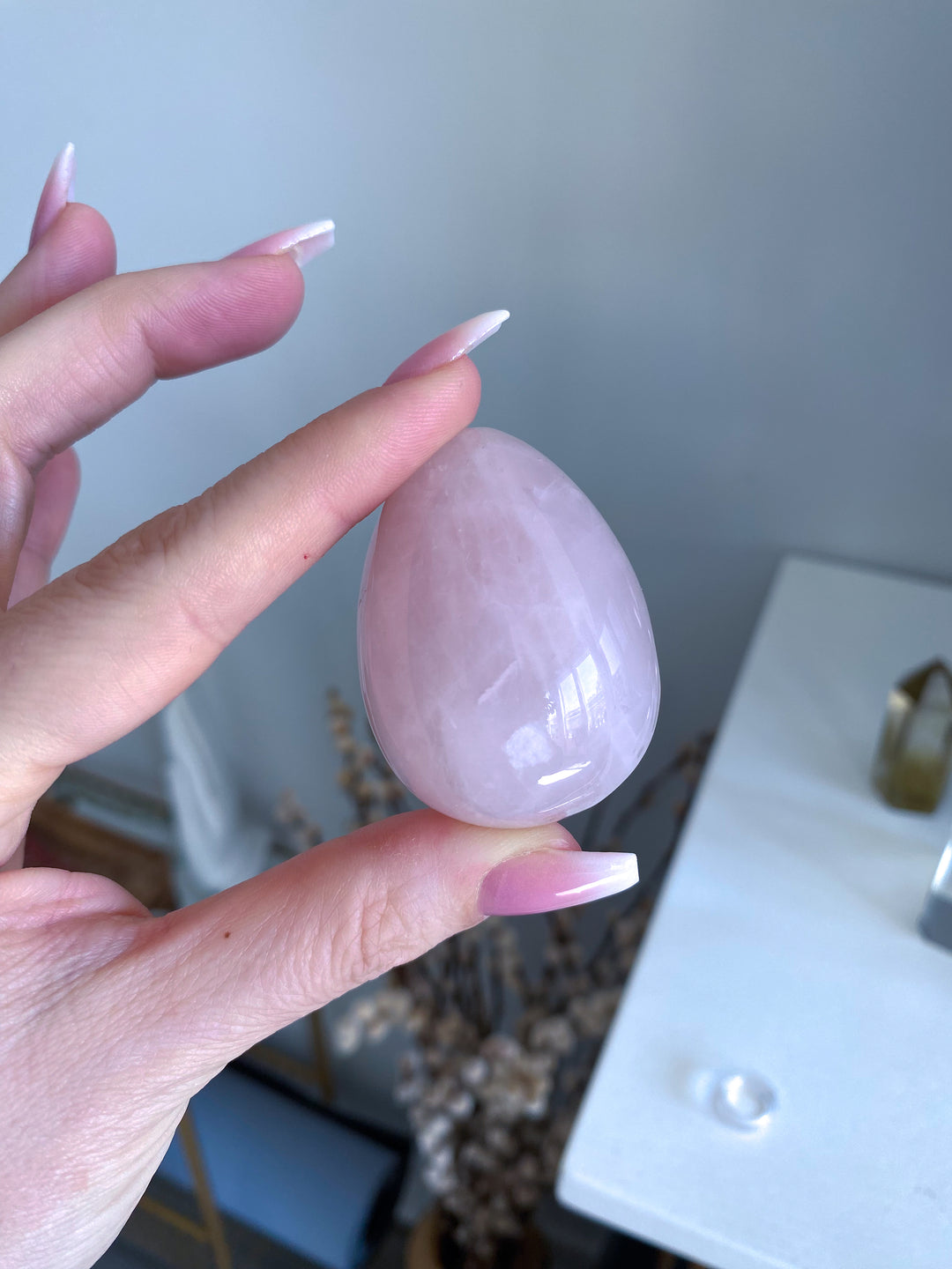 Rose Quartz Egg w/ Stand