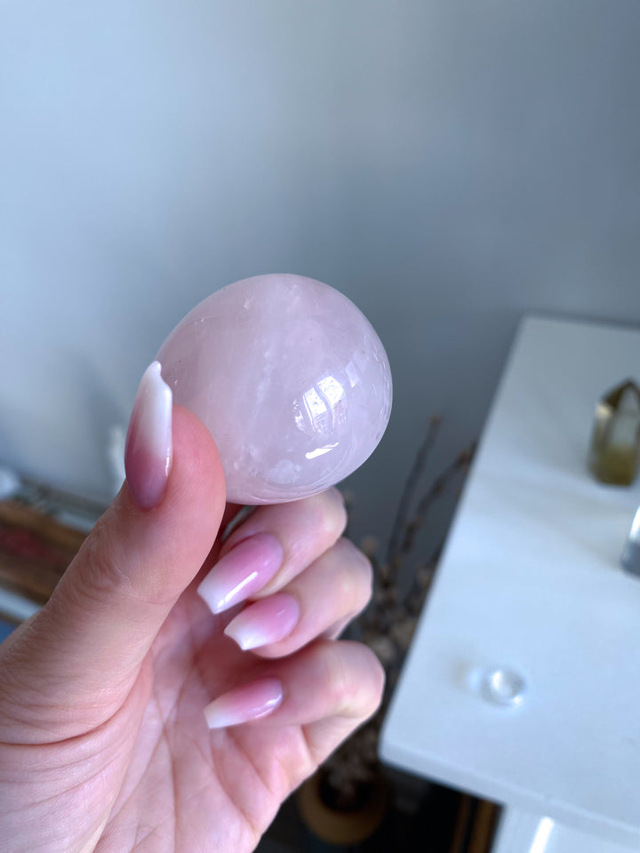 Rose Quartz Egg w/ Stand