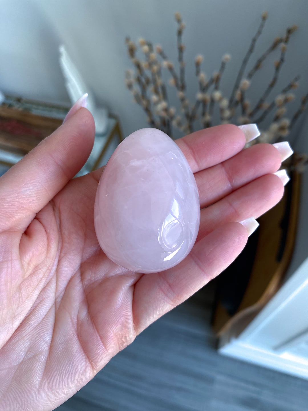 Rose Quartz Egg w/ Stand