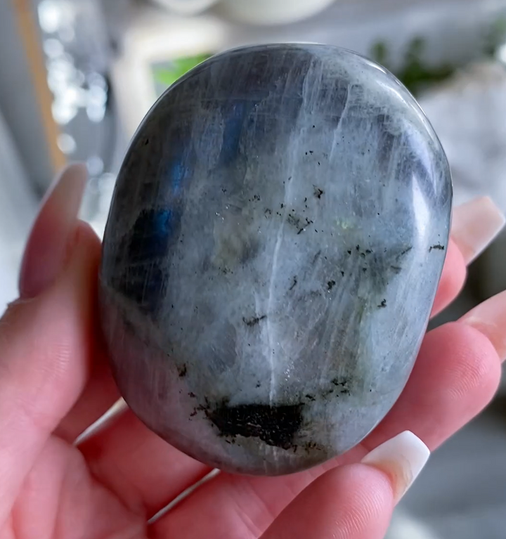FLASHY Sunset Labradorite Palm Stone - Get Exact Stone