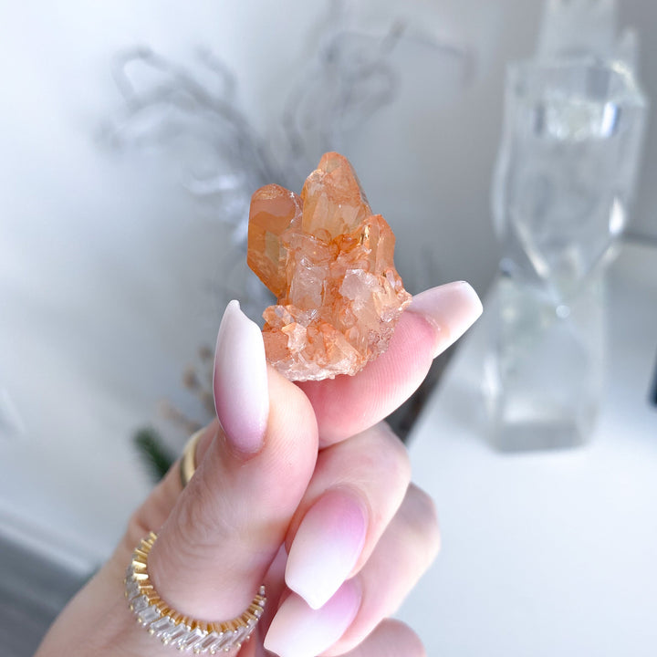 Natural Tangerine Quartz Mini Cluster #9