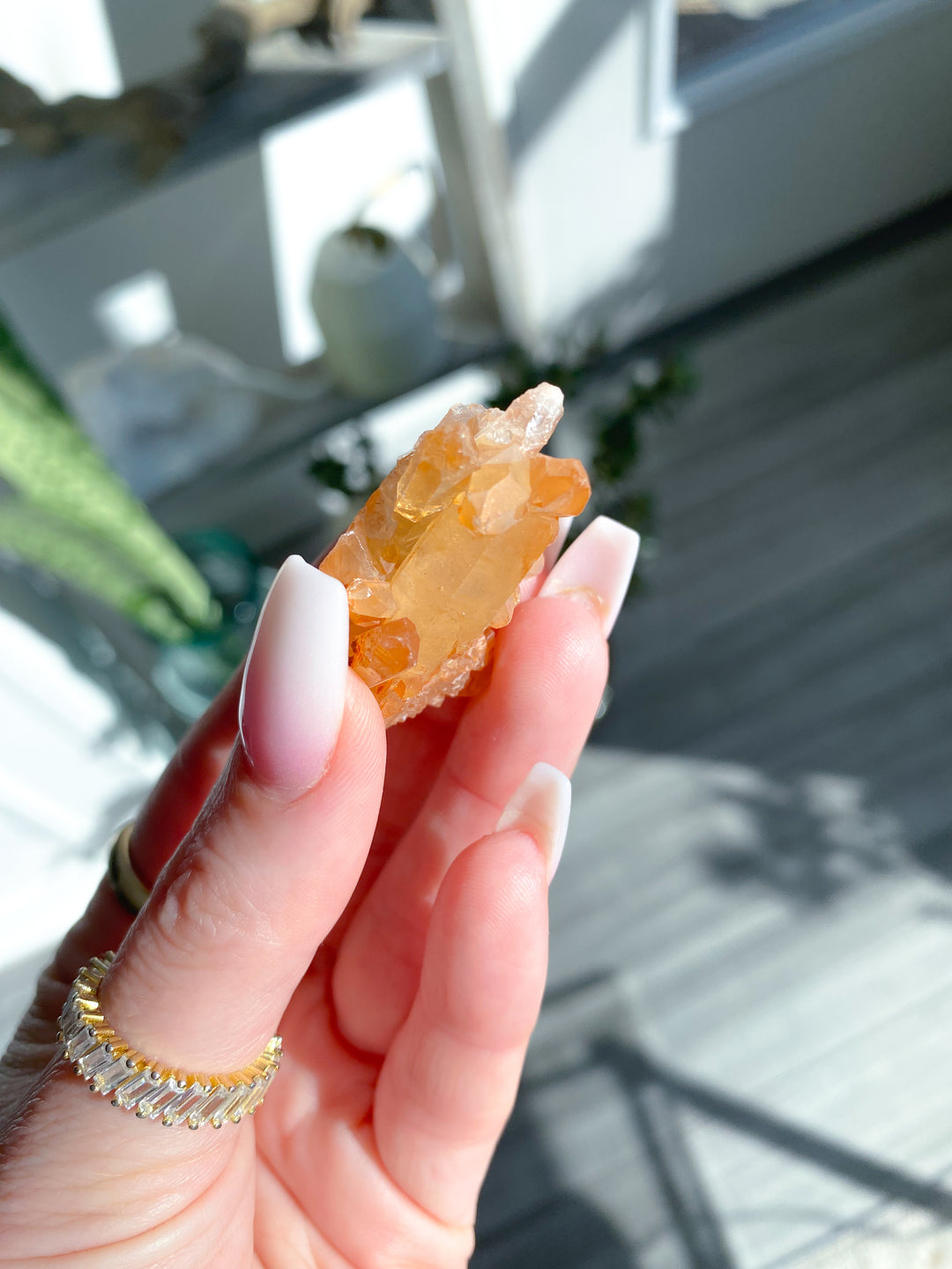 Natural Tangerine Quartz Mini Cluster #10