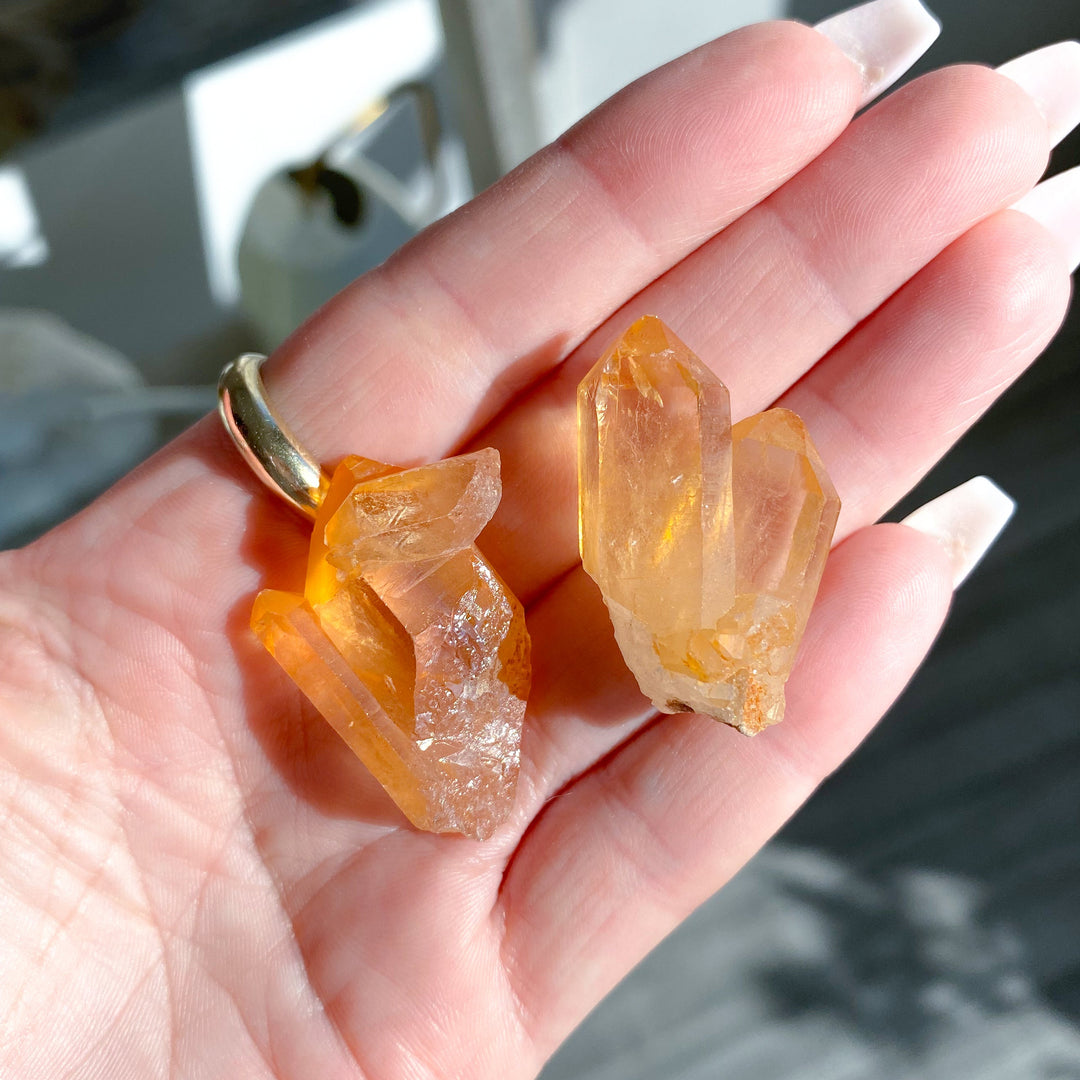 Natural Tangerine Quartz Cluster - Your Choice