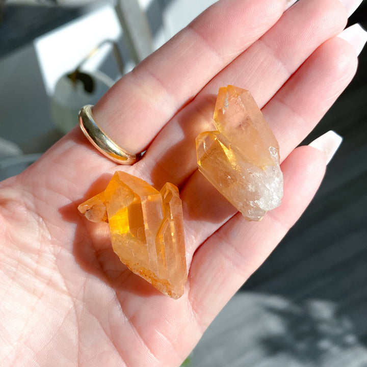 Natural Tangerine Quartz Cluster - Your Choice