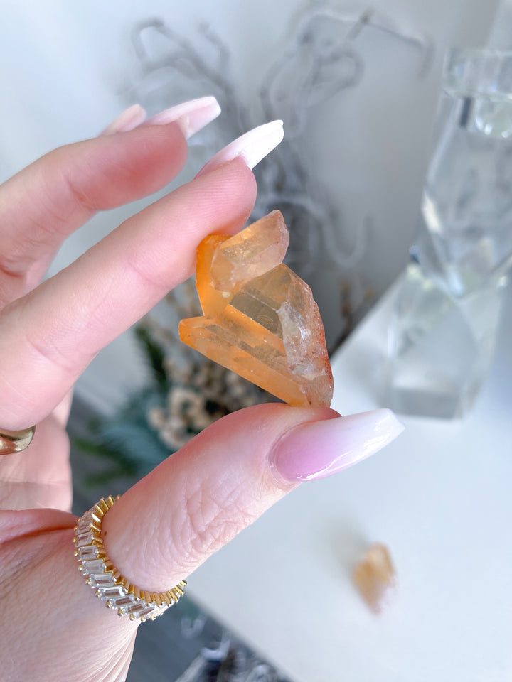 Natural Tangerine Quartz Cluster - Your Choice