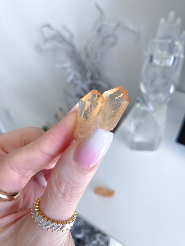 Natural Tangerine Quartz Cluster - Your Choice