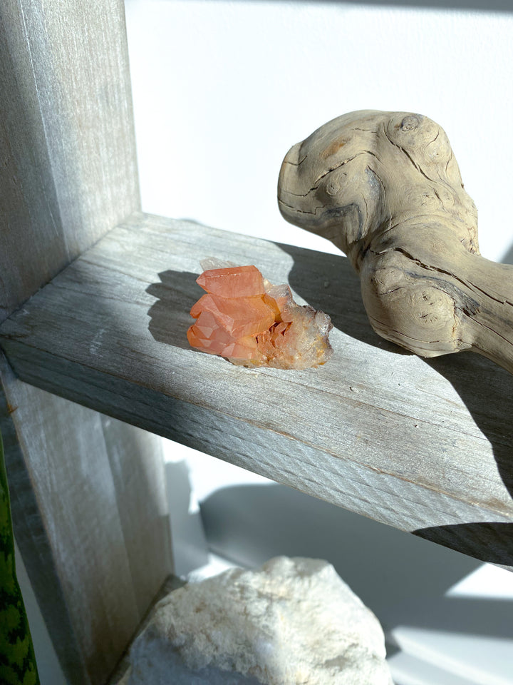 Natural Tangerine Quartz Mini Cluster on Matrix #3