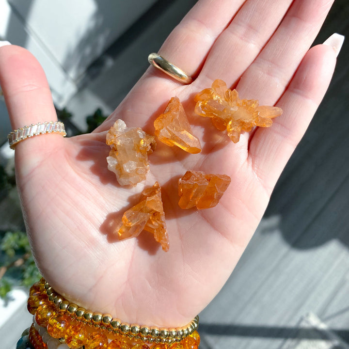 Cutie XS Natural Tangerine Quartz Cluster - Your Choice