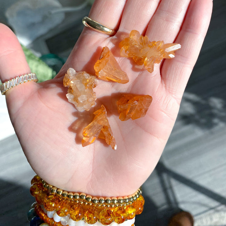 Cutie XS Natural Tangerine Quartz Cluster - Your Choice