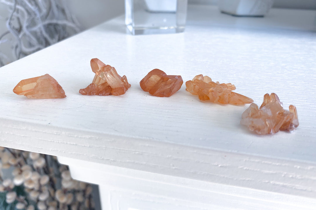 Cutie XS Natural Tangerine Quartz Cluster - Your Choice