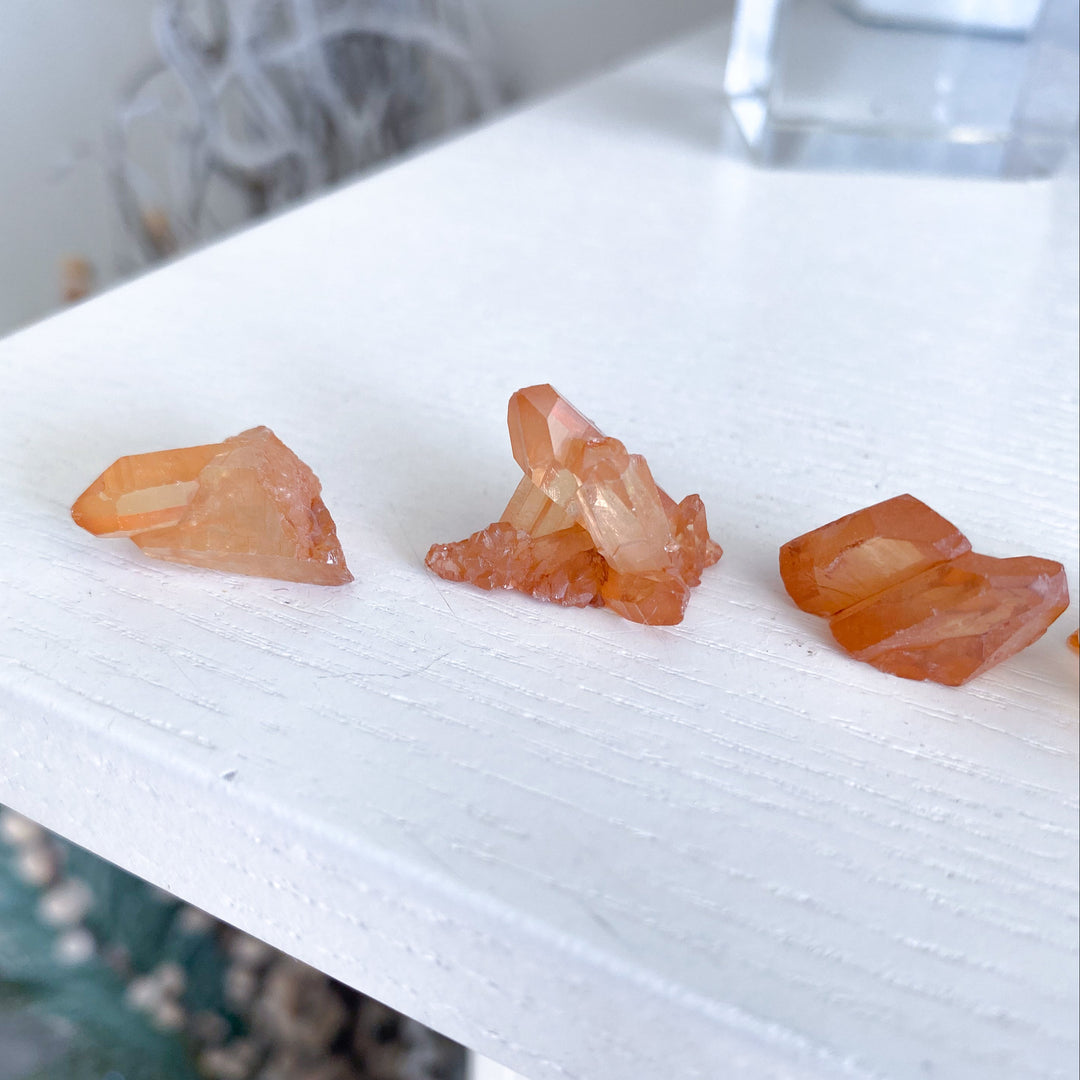 Cutie XS Natural Tangerine Quartz Cluster - Your Choice