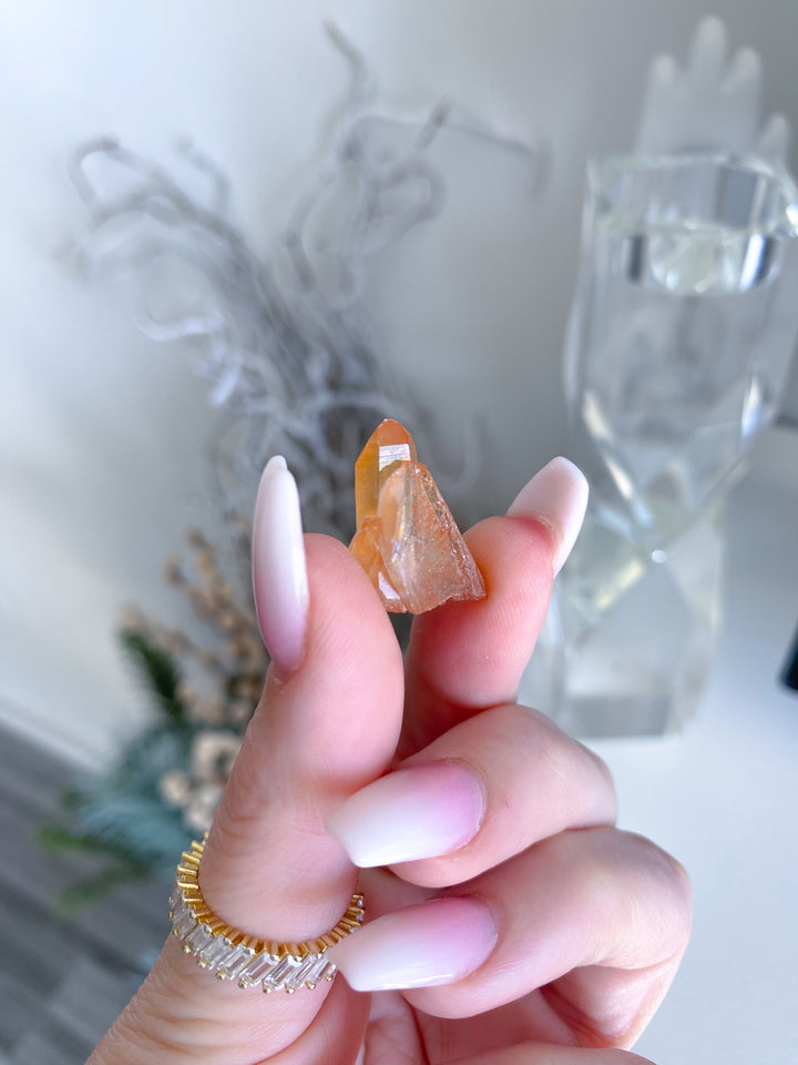 Cutie XS Natural Tangerine Quartz Cluster - Your Choice