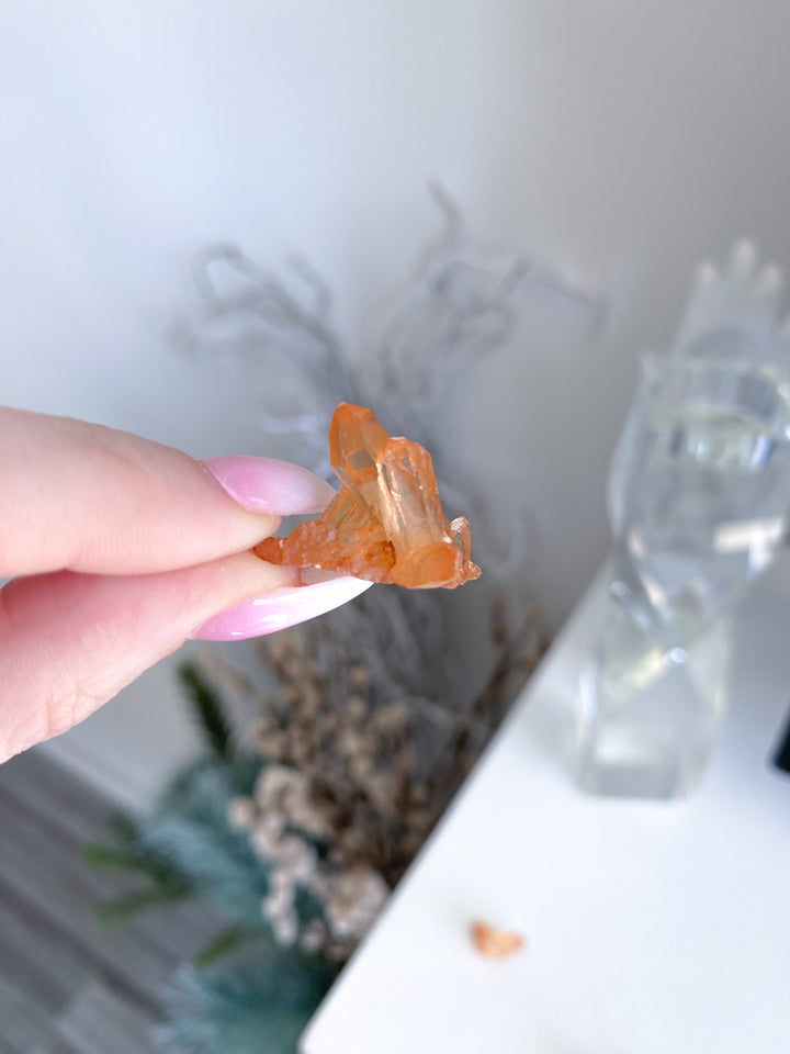 Cutie XS Natural Tangerine Quartz Cluster - Your Choice