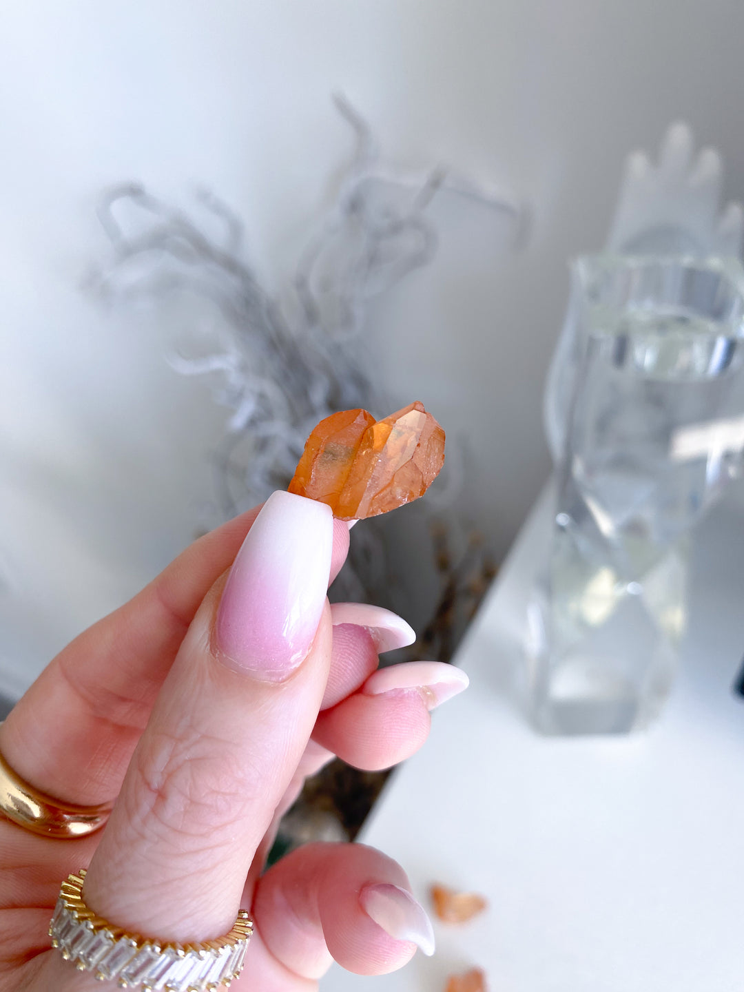 Cutie XS Natural Tangerine Quartz Cluster - Your Choice
