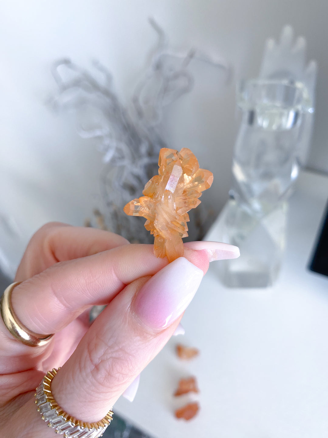 Cutie XS Natural Tangerine Quartz Cluster - Your Choice