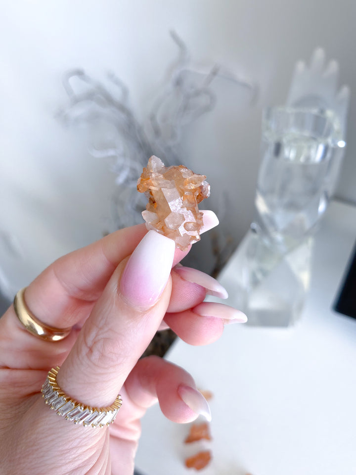 Cutie XS Natural Tangerine Quartz Cluster - Your Choice