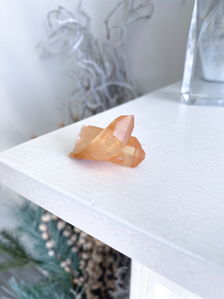 Natural Tangerine Quartz Mini Cluster #12