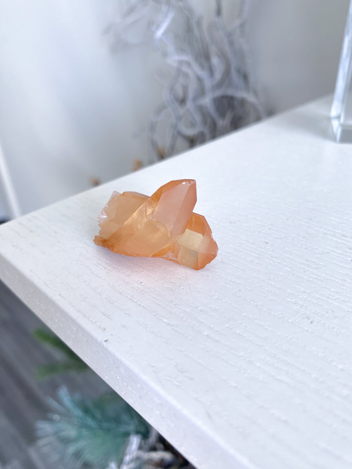 Natural Tangerine Quartz Mini Cluster #12