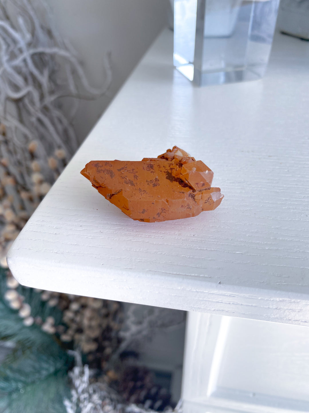 Natural Tangerine Quartz Mini Cluster #4