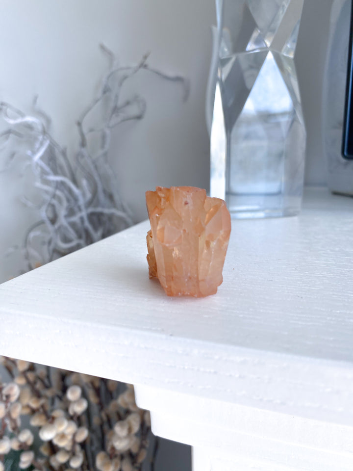 Natural Tangerine Quartz Mini Cluster #13