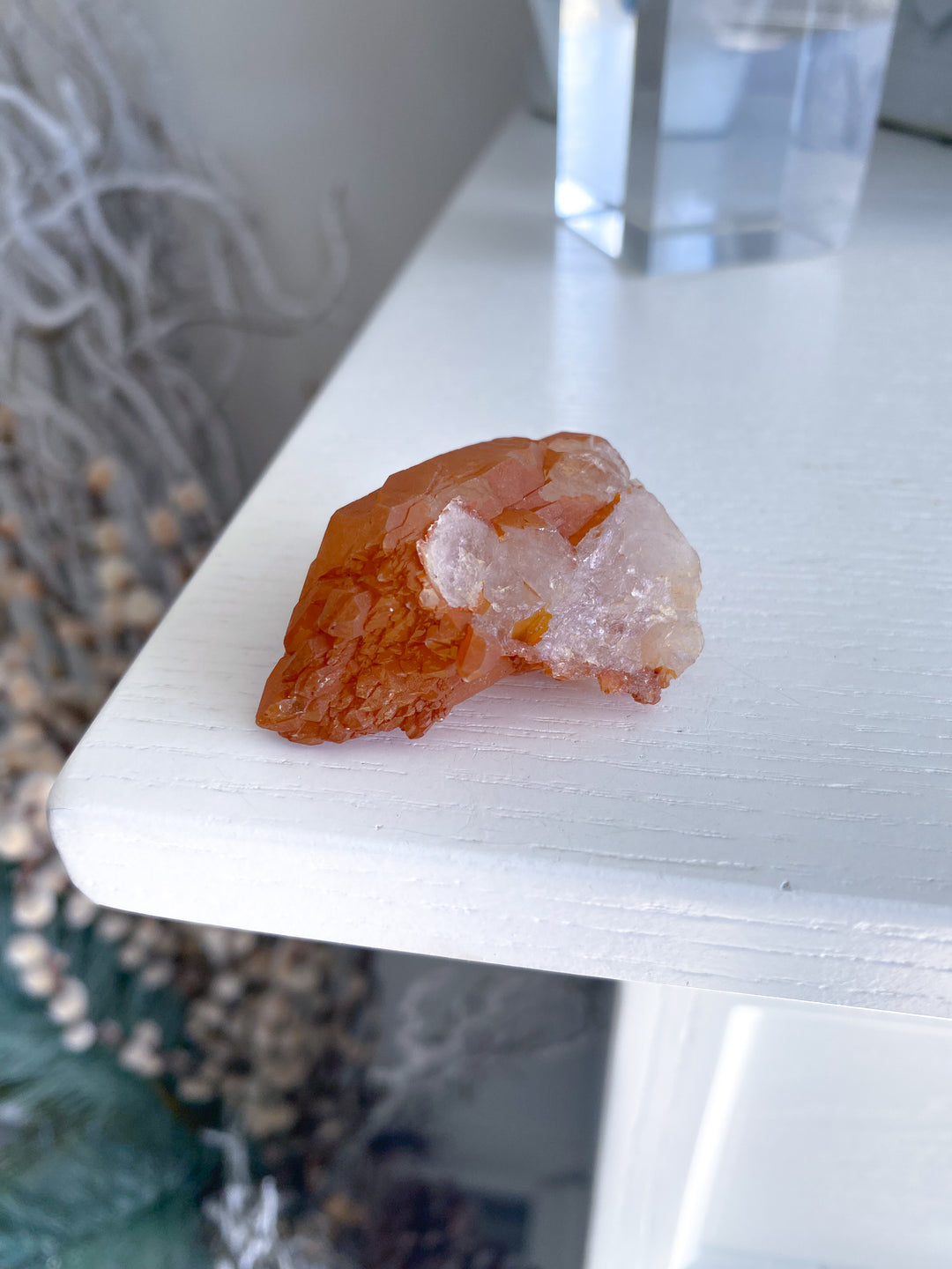 Natural Tangerine Quartz Mini Cluster #4