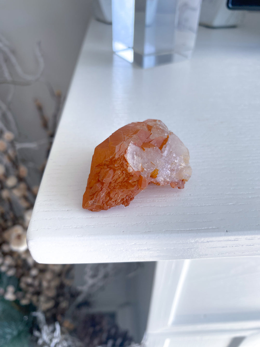 Natural Tangerine Quartz Mini Cluster #4