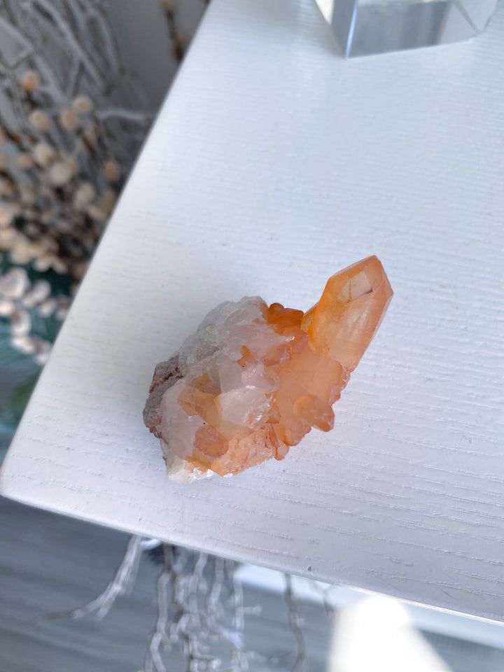 Natural Tangerine Quartz Mini Cluster #15
