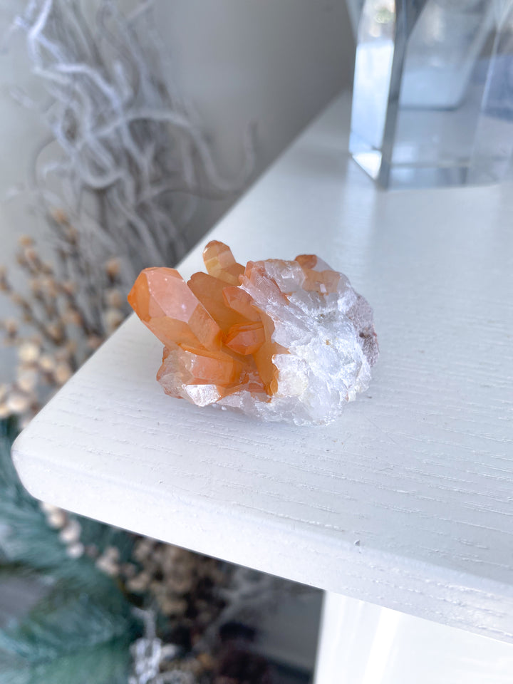 Natural Tangerine Quartz Mini Cluster #15