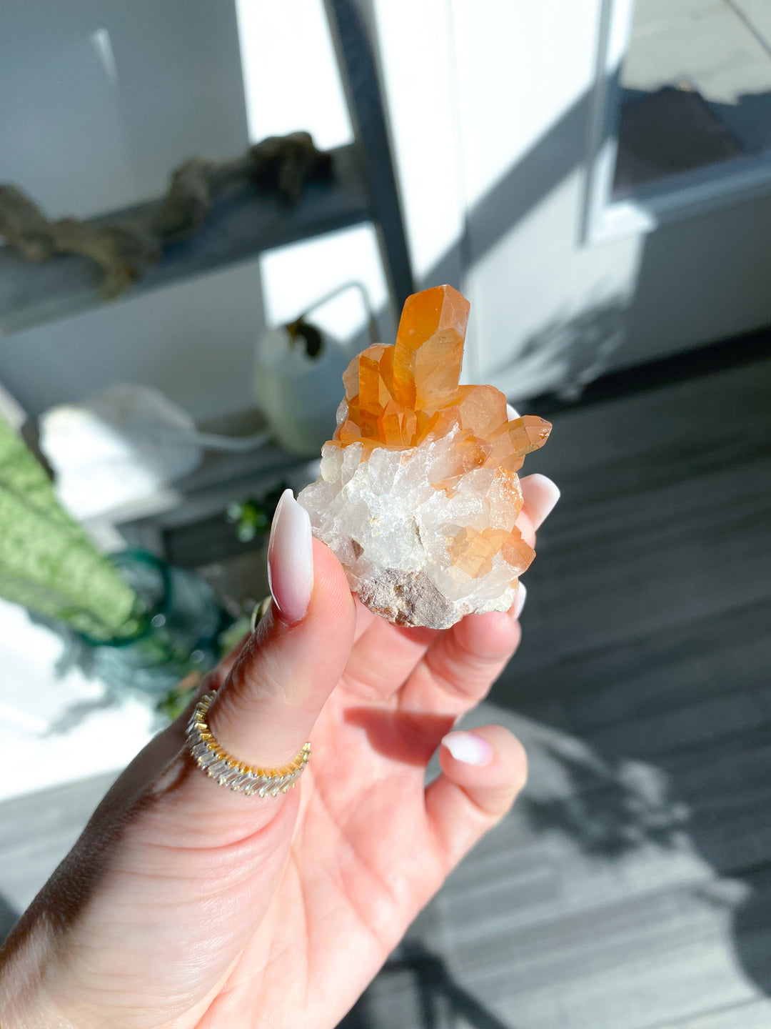 Natural Tangerine Quartz Mini Cluster #15