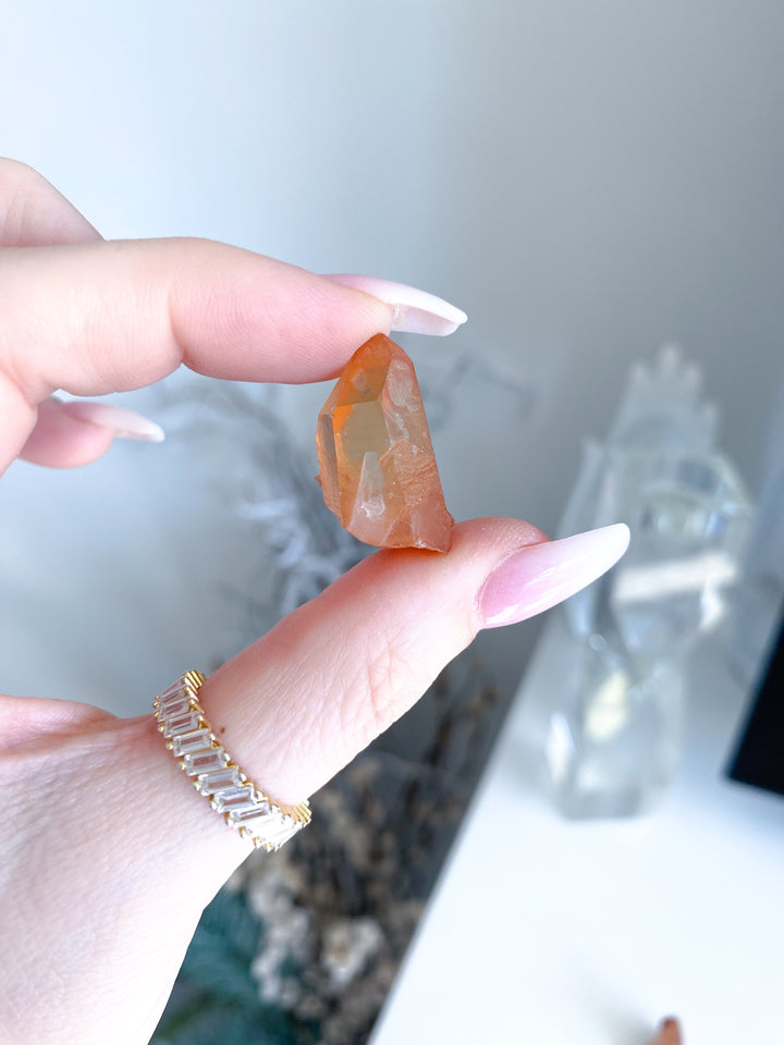 Natural Tangerine Quartz Mini Cluster #16