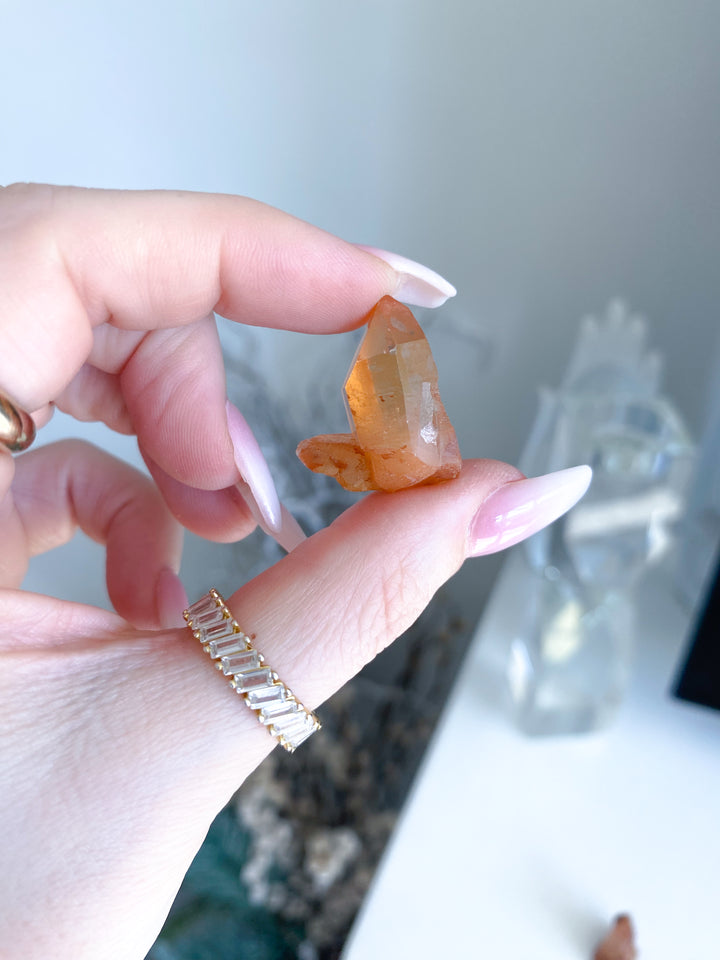 Natural Tangerine Quartz Mini Cluster #16