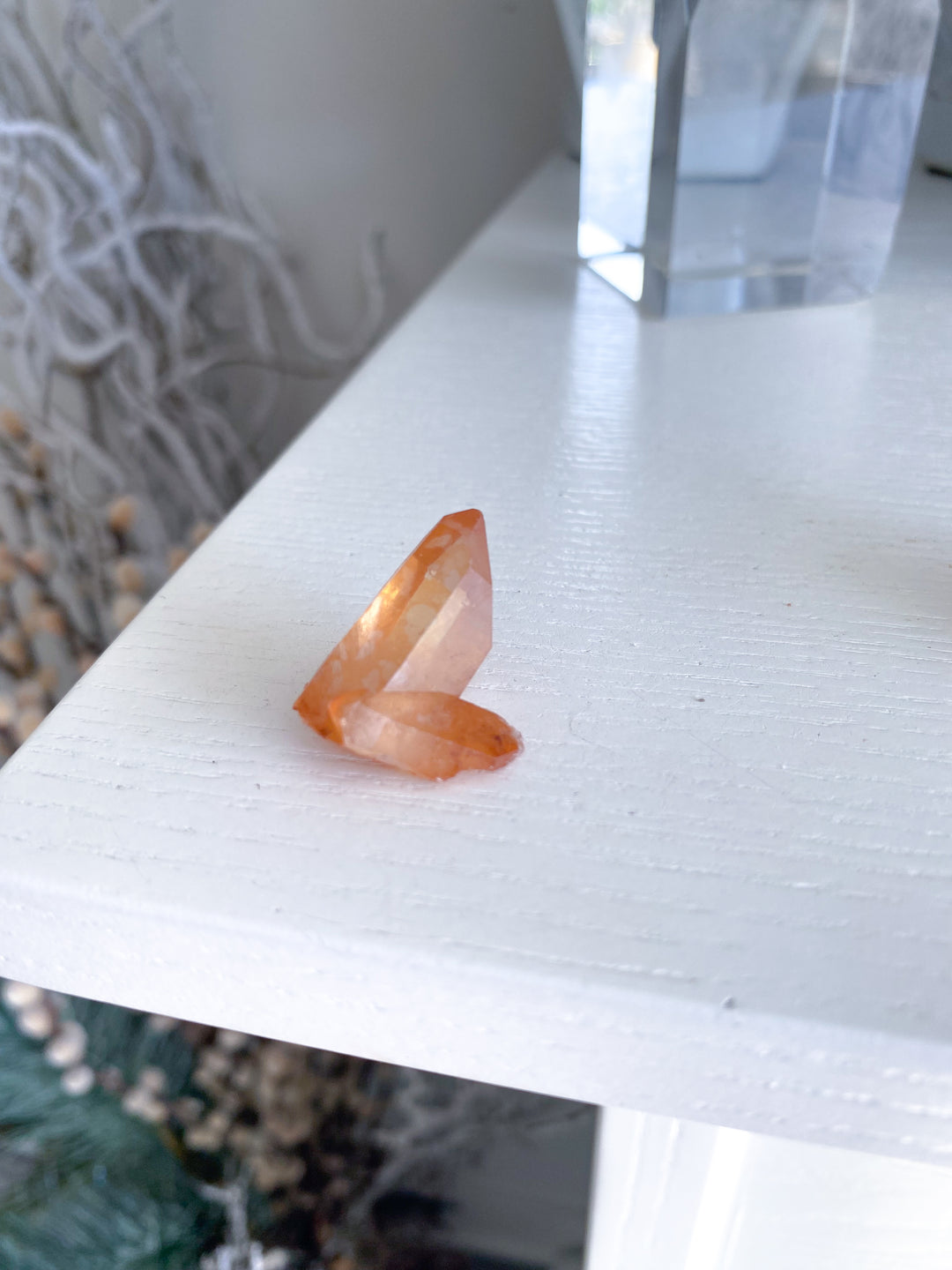Natural Tangerine Quartz Mini Cluster #16
