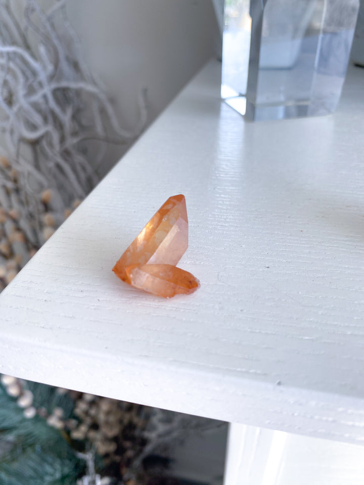 Natural Tangerine Quartz Mini Cluster #16