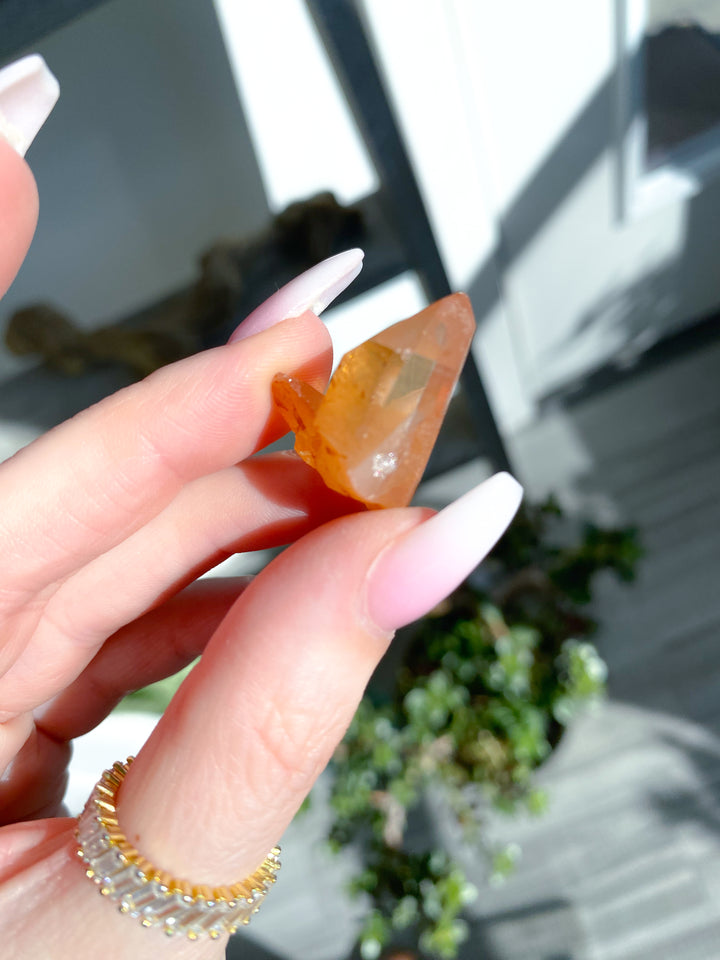 Natural Tangerine Quartz Mini Cluster #16
