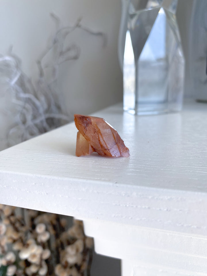 Natural Tangerine Quartz Mini Cluster #17