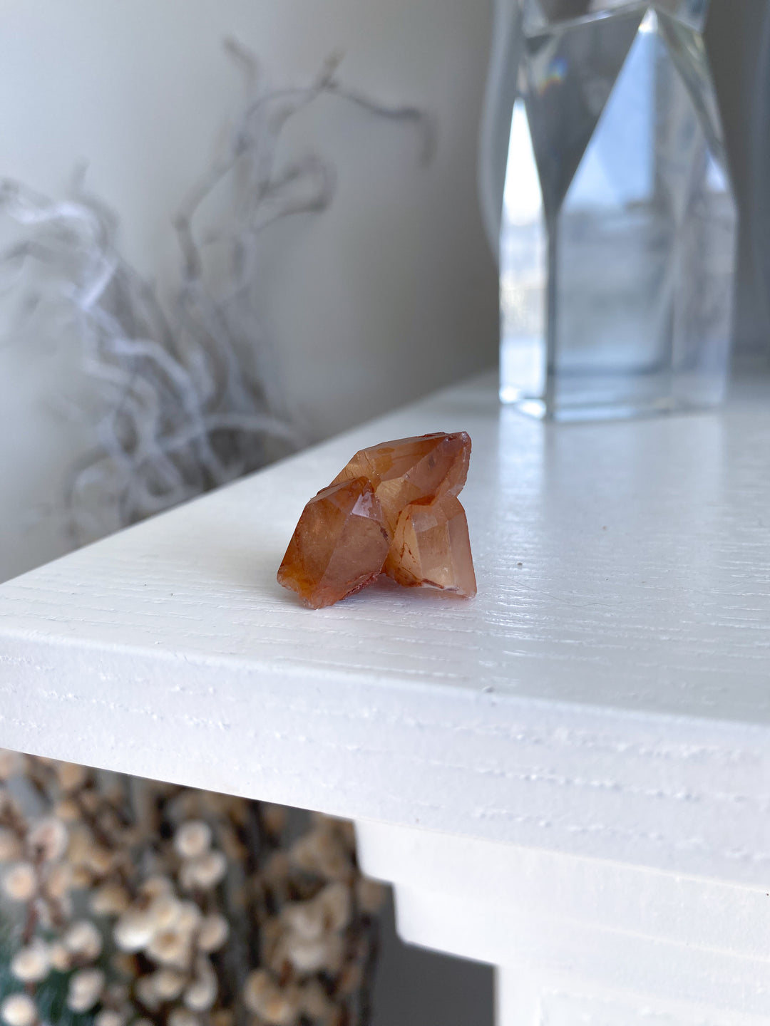 Natural Tangerine Quartz Mini Cluster #17